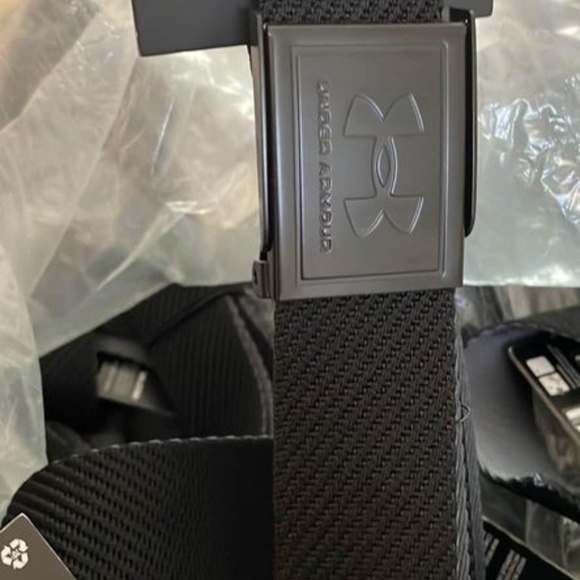 BRAND NEW boy youth under armour golf webbing adjustable reversible black / grey - Picture 4 of 7